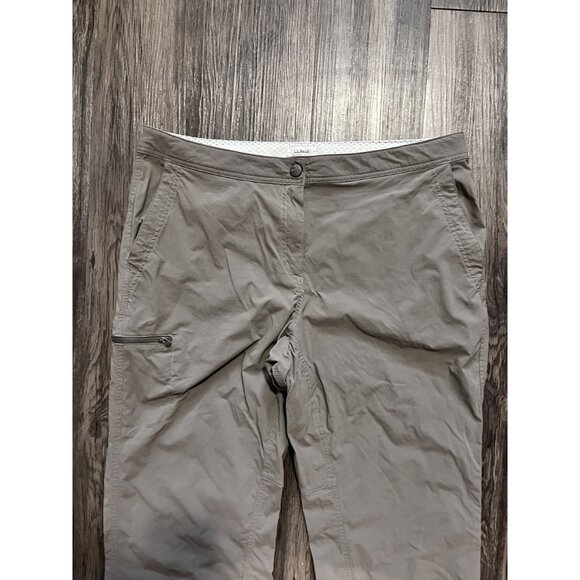 Women's L.L. Bean Tan Adjustable Hiking Pants Size 14 Gorpcore Athleisure - Picture 3 of 8